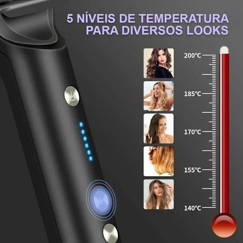 Escova De Cabelo Elétrica 3 em 1 Pente De Aquecimento Para Alisador Bivolt Utensílio de cabelo