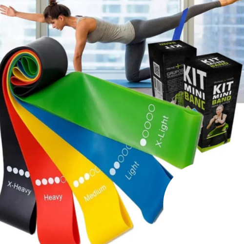 Kit 5 Faixa Elástica Super Mini Band Para Treino Exercícios