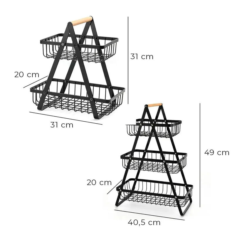 Fruteira de Mesa Metal 2 e 3 Andares