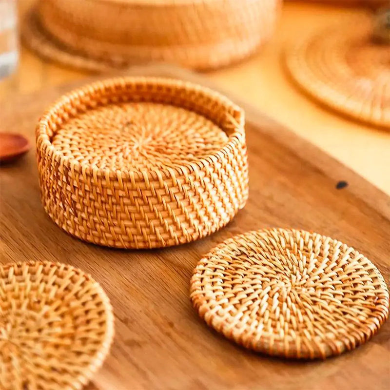 Porta-Copos de Mesa Rattan