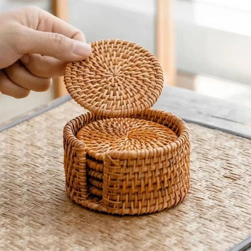 Porta-Copos de Mesa Rattan