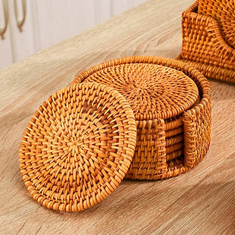 Porta-Copos de Mesa Rattan