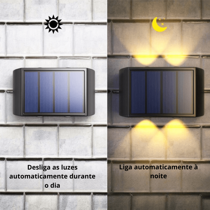 Arandela de Parede Área Externa de Led Solar