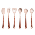 Kit Utensílios de Silicone para Cozinha 6 ou 10 Peças Rose Gold