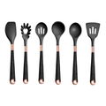 Kit Utensílios de Silicone para Cozinha 6 ou 10 Peças Rose Gold